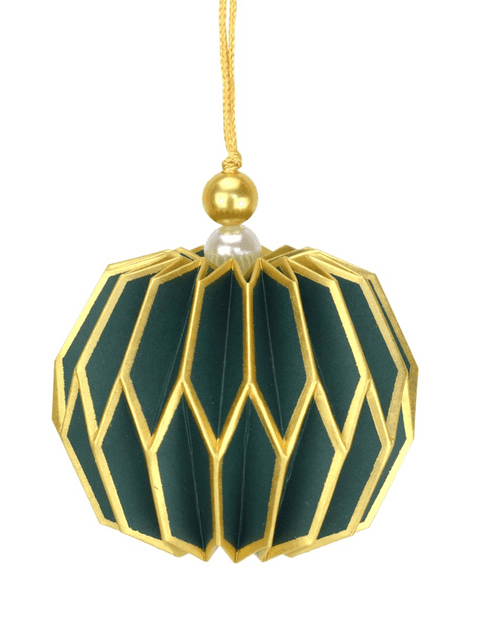 V37280 - Paper Lantern Bauble Green - PXO.65/51 6/PK