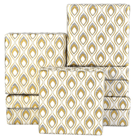 V37402 - Mini Feathers Mini Boxes Gold - GBXM301.00 12/PK