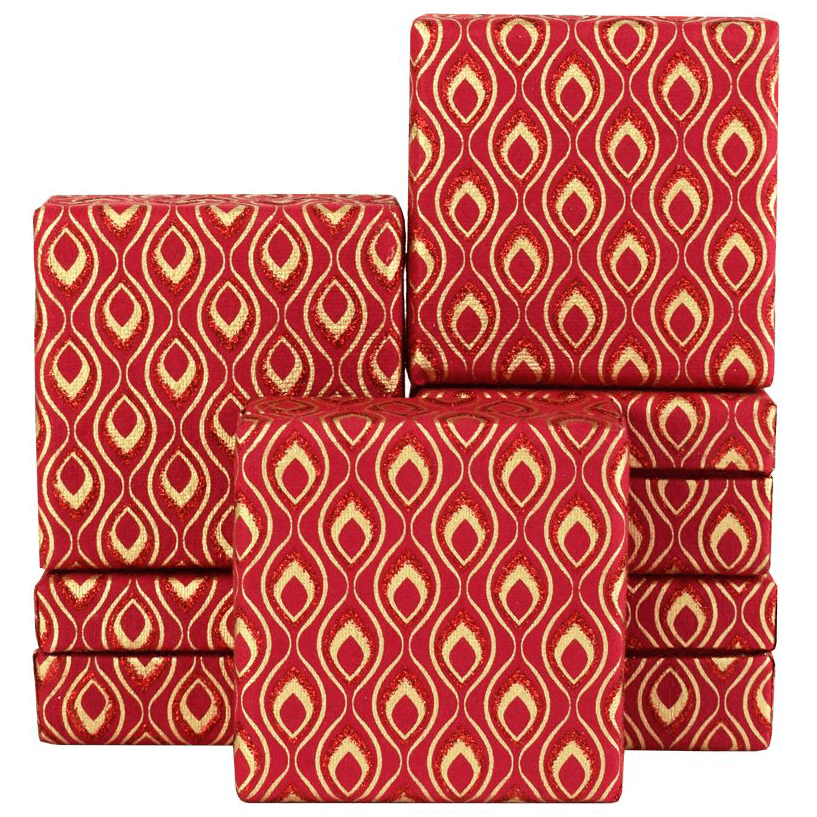 V37419 - Mini Feathers Mini Boxes Berry - GBXM301.24 12/PK