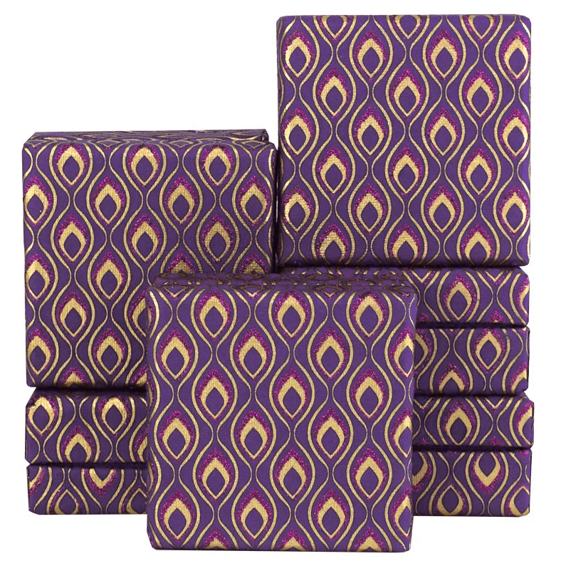 V37433 - Mini Feathers Mini Boxes Purple - GBXM301.35/35 12/PK