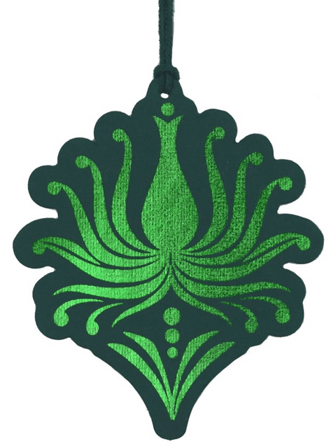 V37617 - Green Lotus Tags Set of 4 - GT275.65/65 12/PK