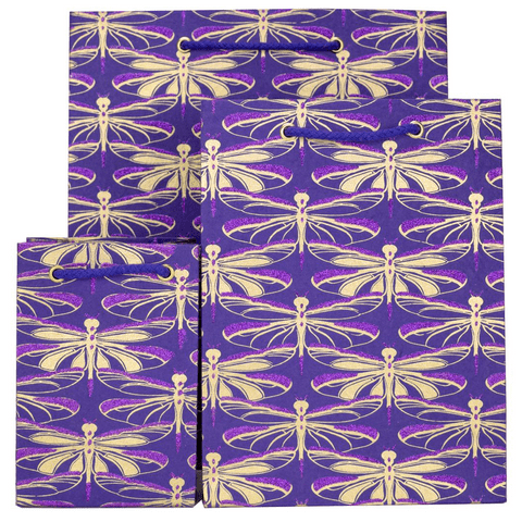 V37921; V37914; V37907 - Dragonfly Purple  Bag - GBG283.35/35 10/PK