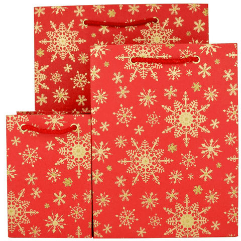 V38348; V38331; V38324 - Snowflake Red  Bag - GBG246.20 10/PK