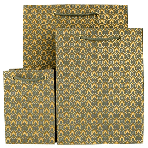 V38553; V38546; V38539 - Mini Feathers Gunmetal  Bag - GBG301.82 10/PK