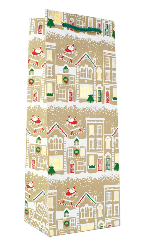 V38775 - Christmas Street Bottle Bag - GBG286B.100/65 10/PK