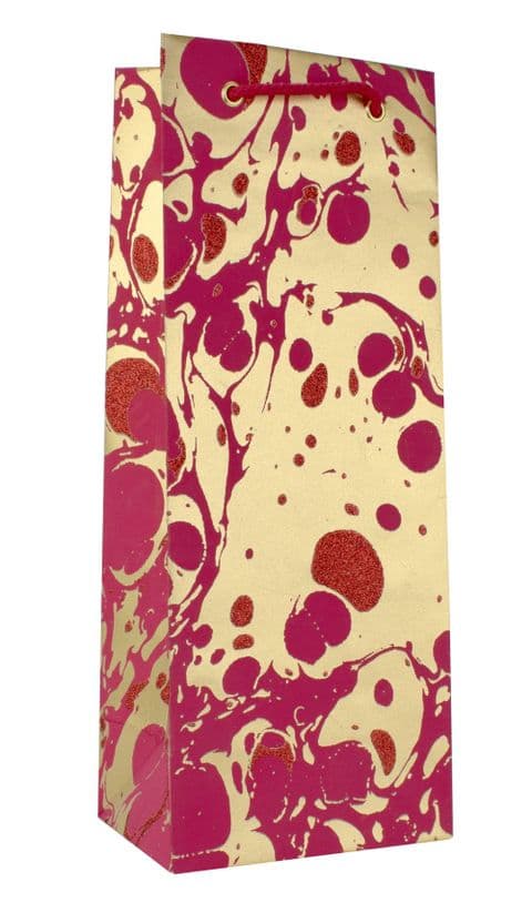 V38799 - Glitter Marble Berry Bottle Bag - GBG215B.100/24G 10/PK