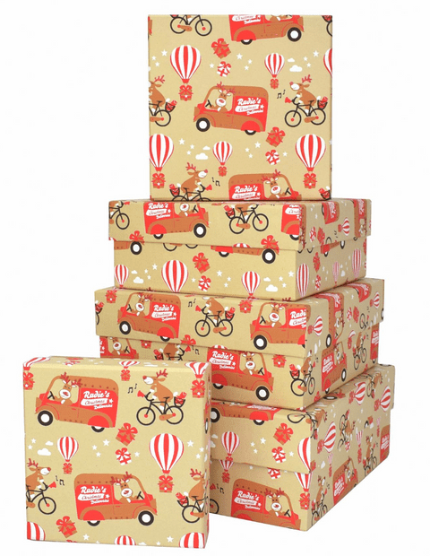 V39703 - Rudie Delivery Square Nest of 5 Boxes - GBXS281.100/51 1/PK