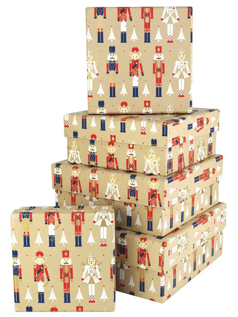 V39802 - Nutcracker Square Nest of 5 Boxes - GBXS285.100 1/PK
