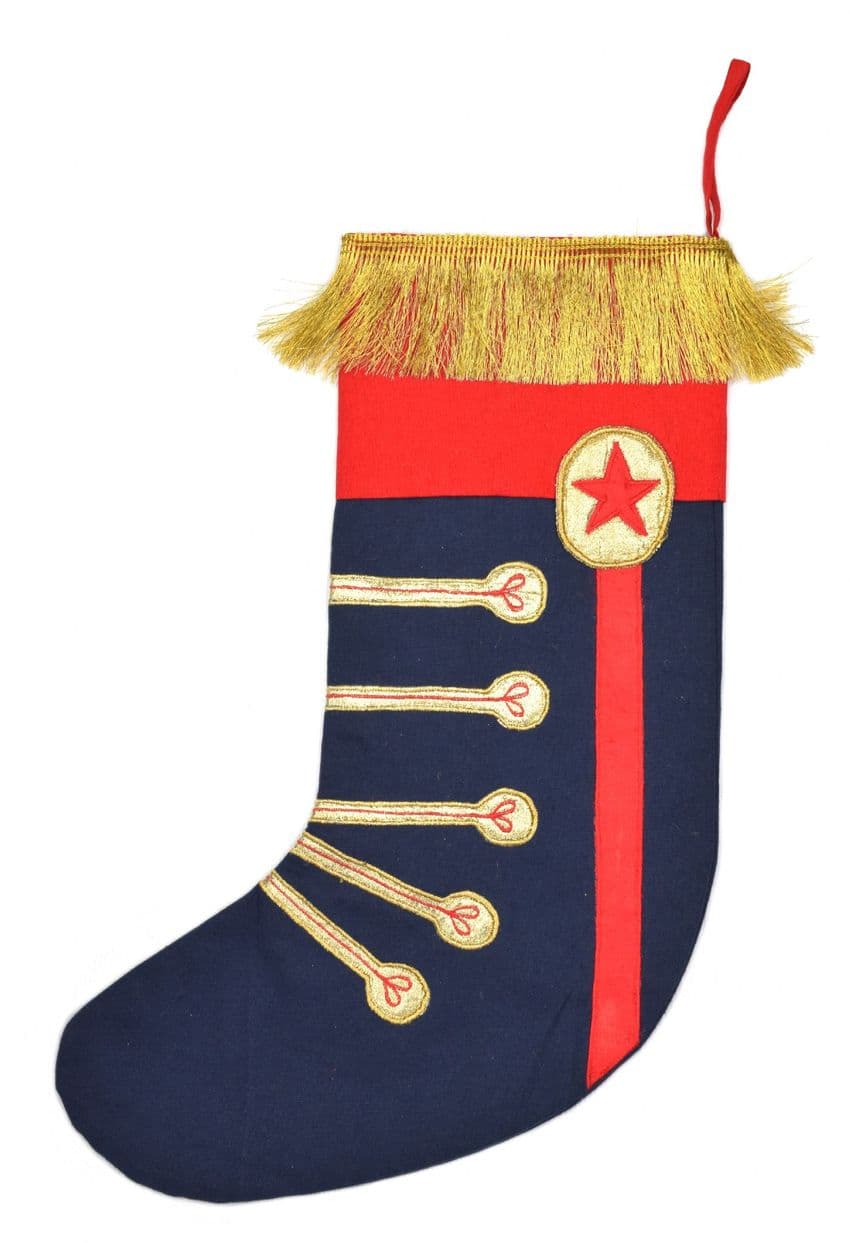 V40396 - Boot Jute Stocking with Fur Trim - BOOTSTOCK 4/PK