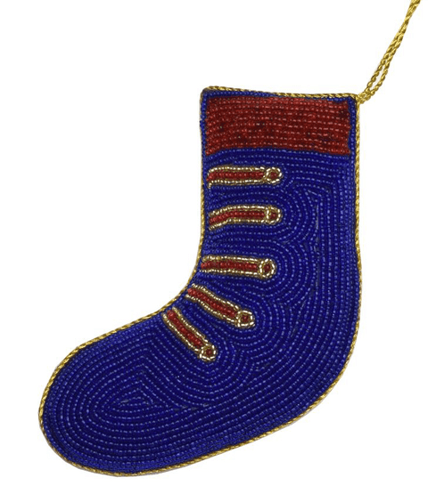 V40457 - Beaded Decs - Blue Boot - BDECBOOT.48 12/PK