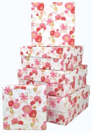 V41171 - Cote Floral Square Nest of 5 Boxes 1/PK