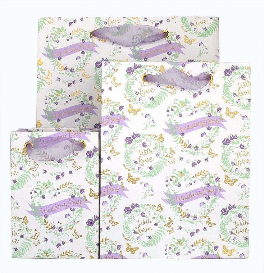 V41683; V41676; V41669 - Wedding Day Floral Bag - GBG305.00 10/PK