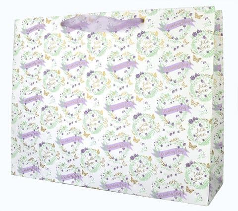 V41690 - Wedding Day Floral XL Bag 5/PK