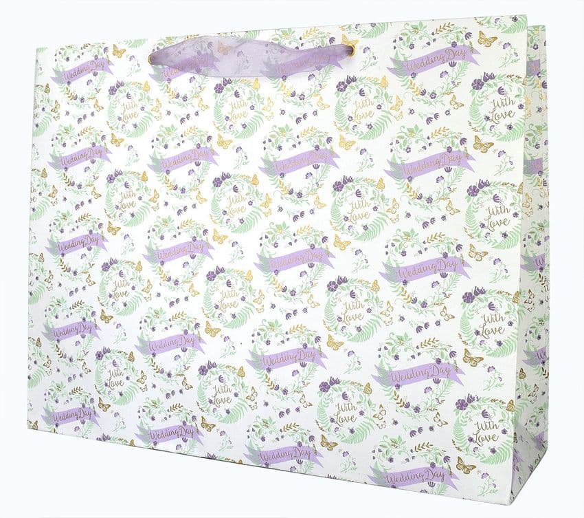 V41690 - Wedding Day Floral XL Bag 5/PK