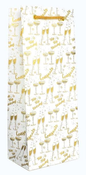 V41874 - Congratulations Gold Bottle Bag 10/PK