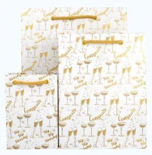 V41904; V41898; V41881 - Congratulations Gold Bag - GBG310.00 10/PK