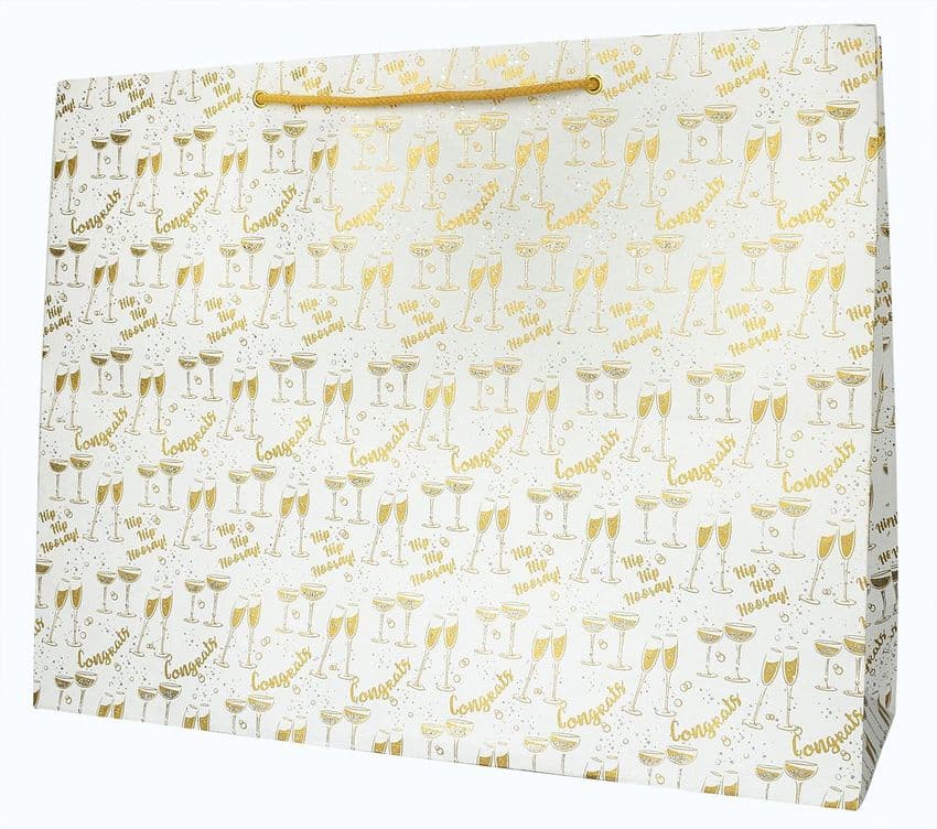 V41911 - Congratulations Gold XL Bag 5/PK