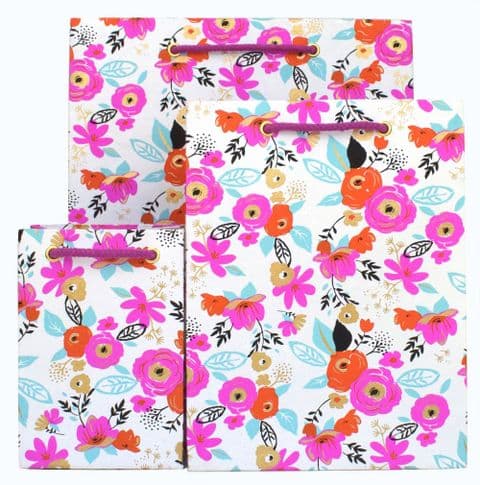 V42062; V42048; V42024 - Cote d'Azur Floral Raspberry Bag - GBG313.00/17 10/PK