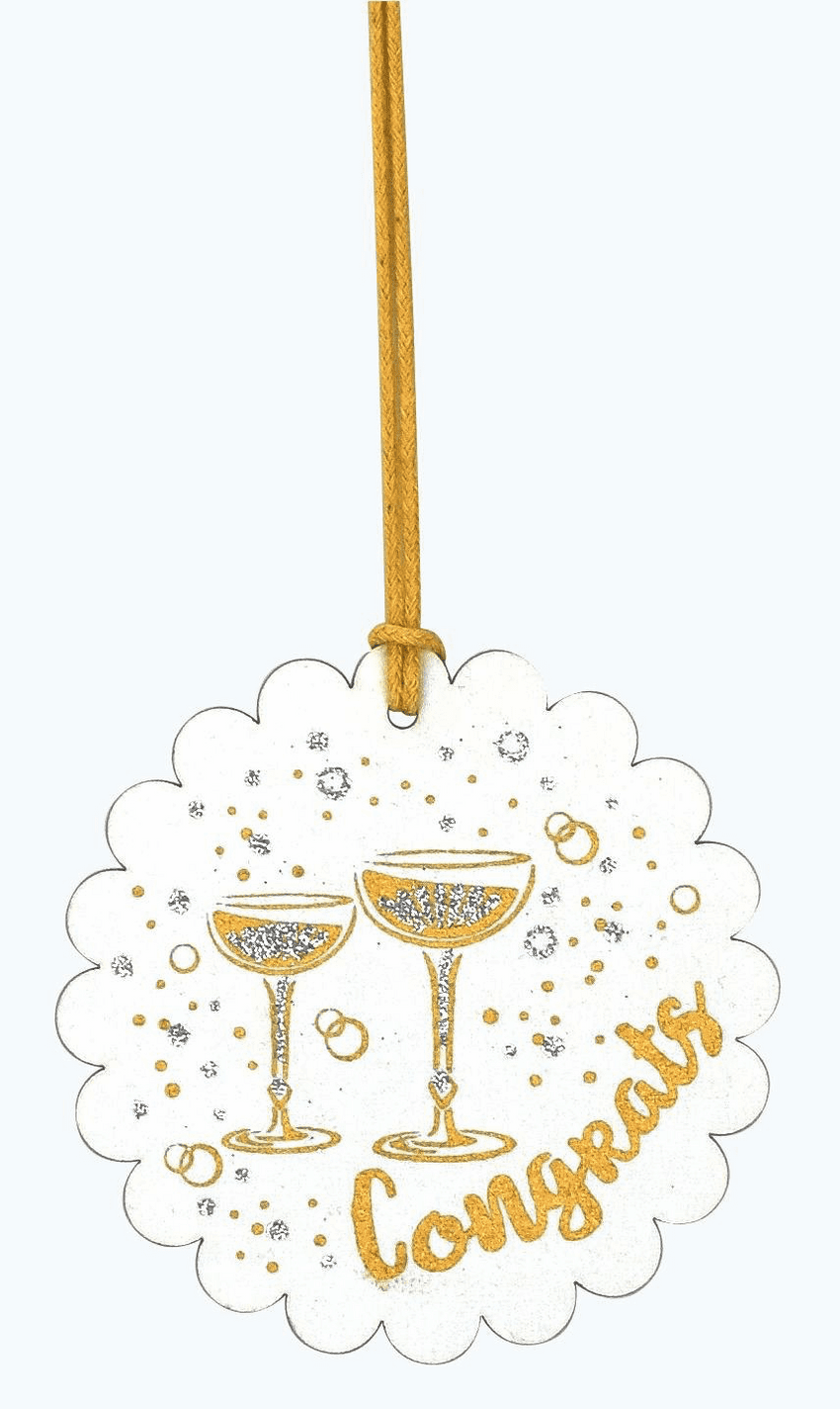 V42307 - Congratulations Gold Tags s/4 12/PK