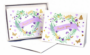 V42451 - Wedding Day Floral Note Cards s/8 6/PK