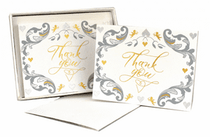 V42499 - Baroque Wedding Note Cards s/8 6/PK