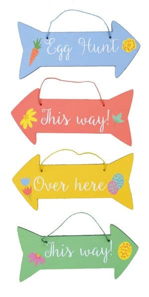 V42574 - Easter Hunt Signs Set of 4 6/PK