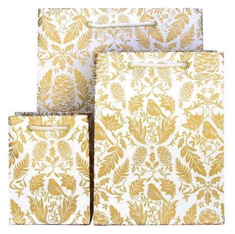 V42956; V42949; V42932 - White and Gold Ruskin Bag - GBG208.00 10/PK