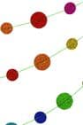 V43168 - Glitter Round Garland 6/PK