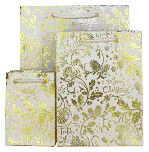 V43533; V43496; V43458 - Joy To The World Gold Bag - GBG312.00 10/PK