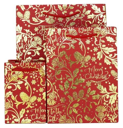 V43540; V43502; V43465 - Joy To The World Red Bag - GBG321.20 10/PK