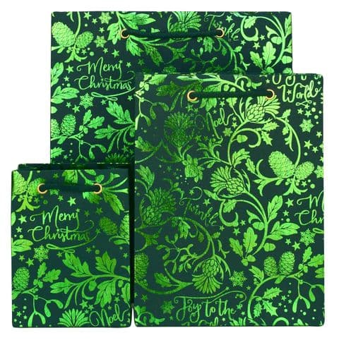 V43564; V43526; V43489 - Joy To The World Green Bag - GBG321.65 10/PK