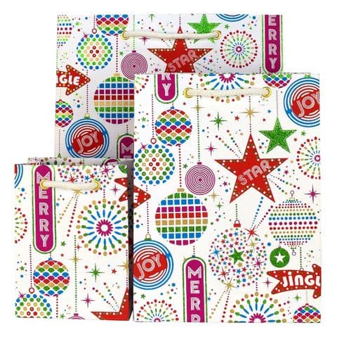 V43649; V43632; V43625 - Xmas Disco Bag- GBG323.00 10/PK