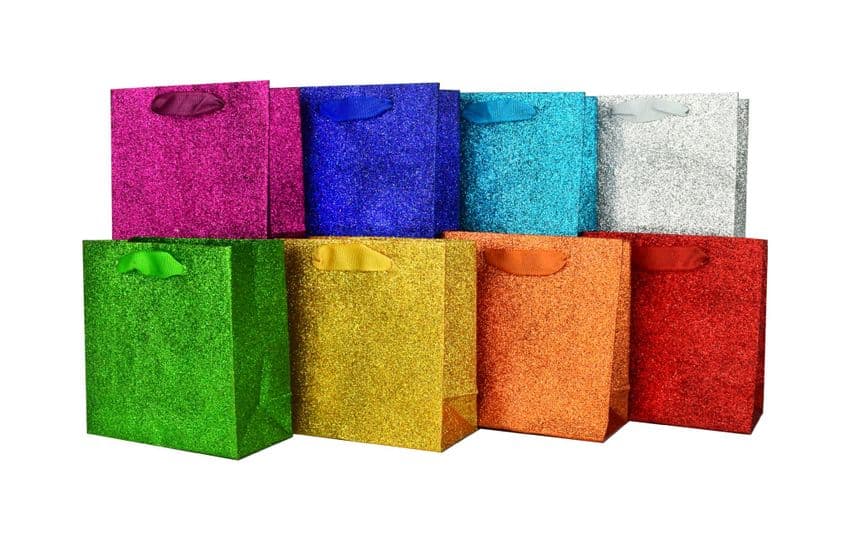 V43861 - Glitter Covered Mini Bag Selection 120/PK