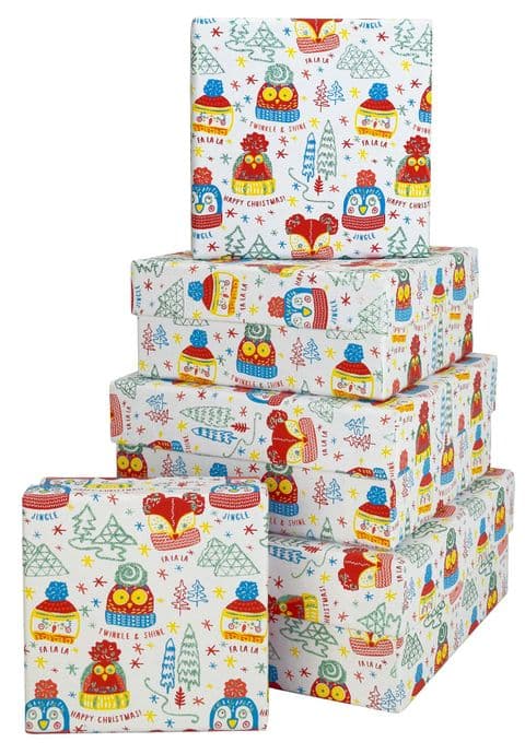 V45063 - Frosty Friends Square Nest of Boxes 1/PK