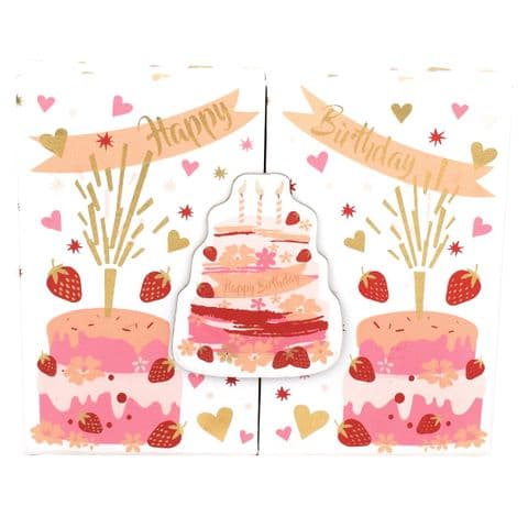 V46251 - Birthday Cakes Gift Card Box 4/PK