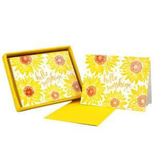 V46312 - Sunflowers Note Cards Set of 8 6/PK