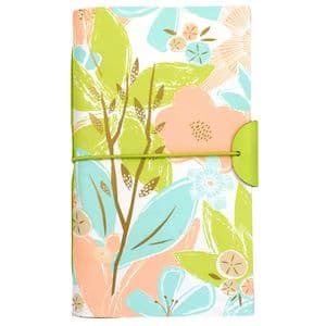 V46336 - Textured Floral Leather Journal 4/PK