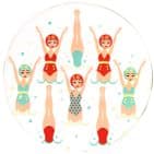 V46565 - Swimmers Coasters S/8 4/PK