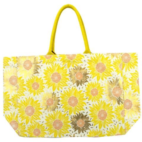 V46824 - Sunflower Canvas Tote 4/PK
