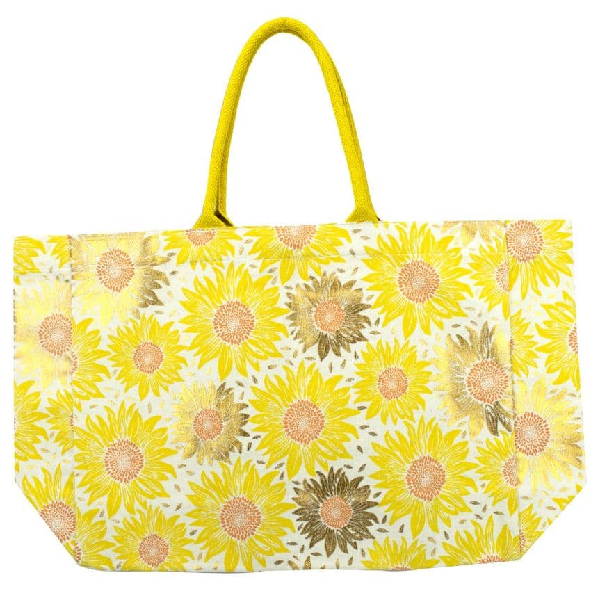 V46824 - Sunflower Canvas Tote 4/PK