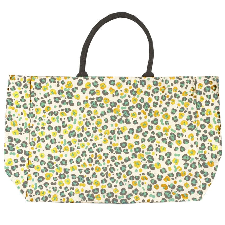 V47319 - All Over Leopard Canvas Tote 4/PK