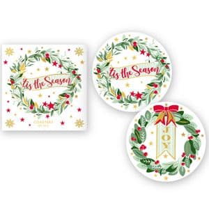 V47357 - Wreaths Coaster Set of 8 4/PK
