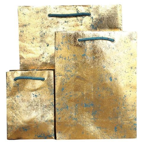 V47418; V47401; V47395 - Gold Crush on Teal Bags 10/PK