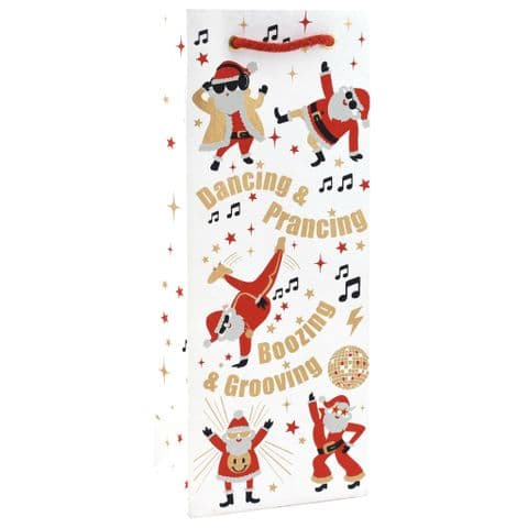V47463 - Rockin Santa Bottle Bag 10/PK