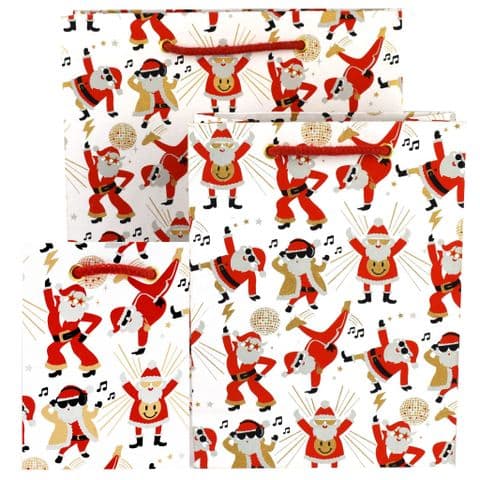V47494; V47487; V47470 - Rockin Santa Bags 10/PK