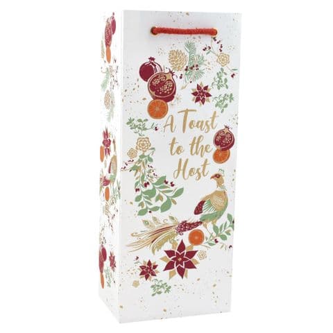 V47500 - Winter Peacock Bottle Bag 10/PK