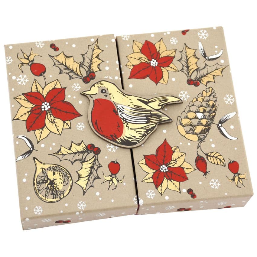 V47777 - Poinsettia Gift Card Box 4/PK
