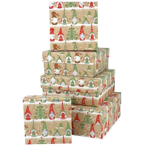 V48002 - Holiday Gnome Square Nest of 5 Boxes 1/PK