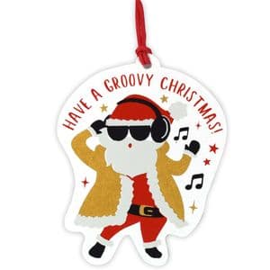 V48019 - Rockin Santa Tag Set of 4 12/PK