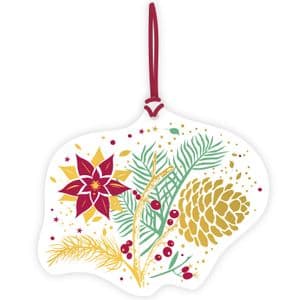 V48026 - Winter Peacock Tag Set of 4 12/PK